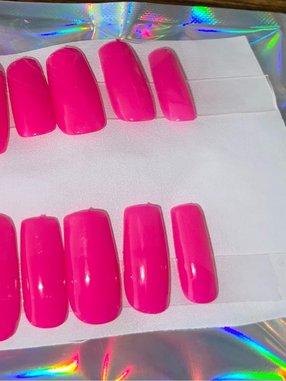 False Nail Set - Hot Pink Press-On Nails